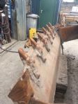 View Bucket teeth replacement on tracked shovel